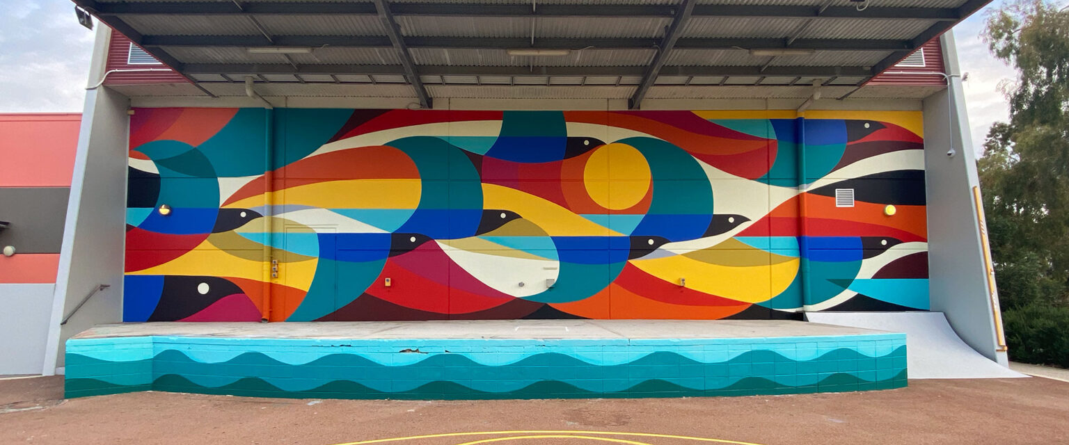 "Airborne" - Mural Project by Darren Hutchens for the Cockburn Youth Centre