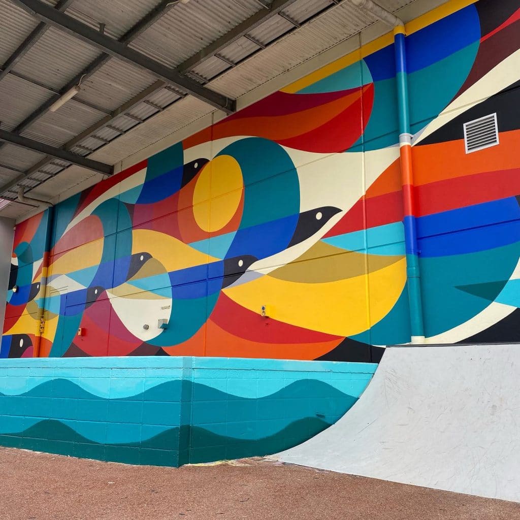 "Airborne" - Mural Project by Darren Hutchens for the Cockburn Youth Centre